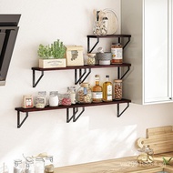 Solid Wood Floating Iron Wood Floating Combination Wall Shelf Shelf Shelf Wooden Bathroom Shelf Wall