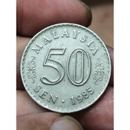 Malaysia old coin 1985 error original good condition.