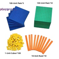 [playground] Ten Complete Set Kids Math Plaything Math Plastic Base Ten Set Cube Kids Math Plaything