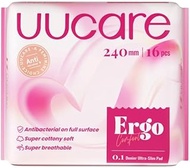 UUCARE Ergo Comfort 0.1 Denier Ultra-Slim Sanitary Pad 24cm 16s