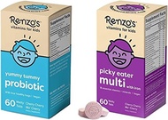 ▶$1 Shop Coupon◀  Renzo s Vitamins Happy Tummies Bundle - Probiotics for Kids and Picky Eater Kids M