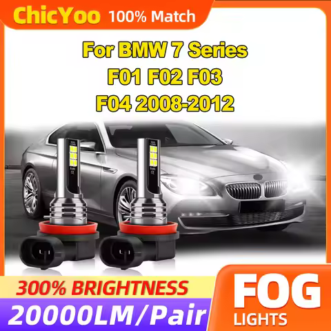 20000LM Fog Lights 60W Plug And Play LED Fog Lamps 6000K White 12V For BMW 7 Series F01 F02 F03 F04 