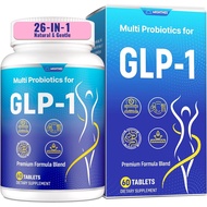 GLP-1, GLP-1 Supplement for Women & Men, 26 in 1 Natural GLP 1, GLP1 Tablet with Akkermansia Probiot
