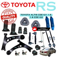 20 Item Combo Set FRONT Suspension Toyota Altis ZZE121 1.6 1.8 ZZE122 Lower Arm Absorber Mounting Co