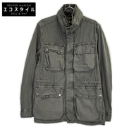 CP Company 11WM25011 F04 Gray Garment Dyed Cotton Nylon Military Jacket Size 50 [Used]