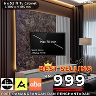 EE LIFE DESIGN - 8 KAKI TV KABINET | 6 x 5.5 ft TV Cabinet | Hanging Cabinet | Almari TV Dinding | 电