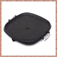 (NOQW) 1 Piece Korean Style Square BBQ Plate with Stone Portable Gas Stove Barbecue Grill Korean BBQ
