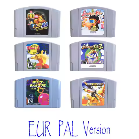 EUR PAL Version Bomberman Majoras Mask kids 1 2 Rogue Squadron Legend of Series Mystica for 64 Bit V
