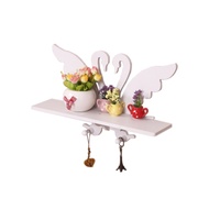 GANTUNGAN Vintage wall shelf ANGSA SWAN (with 2 hanging hooks) M535