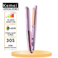 Máy duỗi tóc Kemei KM-3142 điều chỉnh 10 mức nhiệt sử dụng được cho mọi loại tóc - Hàng chính hãng