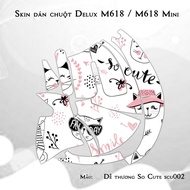 Delux M618 / M618 Mini mouse sticker model a0268_ So Cute scu002 | Skin 3M | Print photos on demand