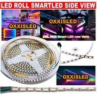 LED STRIP ROLL 5 METER WS2812 SIDE VIEW 4020 RGB 4mm 5 VOLT 144 Led 170 Led 5 METER MATRIX RGB..