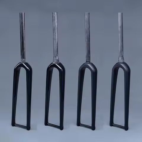 Bicycle Fork Road Bike Fork 700C Carbon Fiber Rigid Fork Gravel Bike Fork Max 55C Tire Thru Axle 12*
