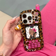 Compatible for iPhone 16Pro Max 15Pro Max 12 13 14ProMax cute hello kitty retro Nokia phone case