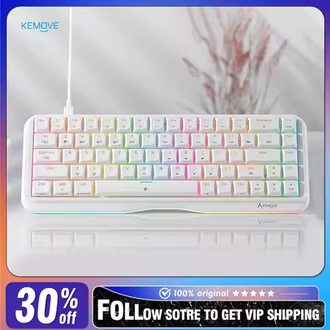 KEMOVE K68SE Wired Mechanical Keyboard 68 Keys RGB Ergonomic Design Customized Laptop Accessories Bu