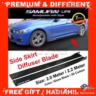 SAMURAI-LIPS Universal Car Side Skirt Diffuser Lips 2.0/ 2.2 Meter Axia Bezza Myvi Viva Alza Wira
