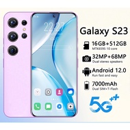 GVLAXY S23 5G 2023สมาร์ทโฟน7.5นิ้วเต็มหน้าจอ12GB + 512GB ROM 24MP + 48MP HDกล้อง5000MAhแบตเตอรี่โทรศัพท์ราคาถูก