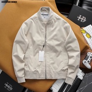 Áo khoác bomber kaki Basic25 Heboz 3M áo khoác trơn dài tay dành cho nam - 00002568