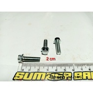 MESIN White Flange Bolt M6 田 20 (2cm) Key 8 Engine Block/ FO/ Flange/ Bolt
