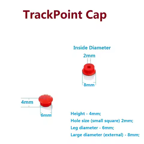 4x Red TrackPoint Caps Mouse Pointer 2mm Fit for Lenovo E580 E585 E495 L390 X280 X390 X395 E560 A285