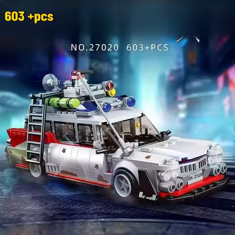 Movies Anime Ghostbusters ECTO-1 Building Blocks Racing Sports Car Model Bricks for Kids Adults Toys