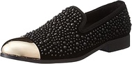 Endevice EPT555-26 Casua Opera Shoes, Studded Gold, Cap Toe, Black, その他 L(27.5cm)