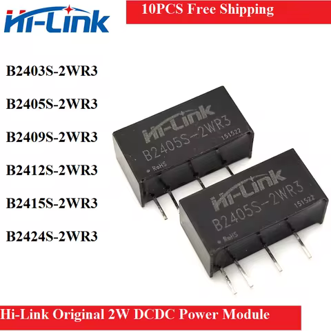 Free shipping 10pcs/lot B2405S-2WR3 5V 2W DC DC isolated switching step down power supply module hig
