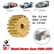 Metal Motor Gear K989-2033 For Wltoys K969 K979 K989 P929 RC Car Hobby