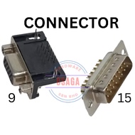 CONNECTOR 9 AND 15 DB15PIN MALE 2 ROWS SOCKET CONNECTOR