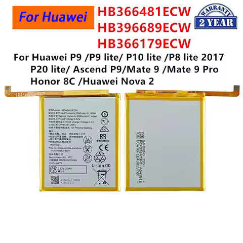 HB396689ECW HB366481ECW HB366179 Battery For Huawei p9 lite/ honor 8 /p10 lite / p8 lite 2017/ p20 l