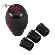 6 Speed Manual Red Stitching Black Leather Gear Shift Knob for   EP3  FD  SI