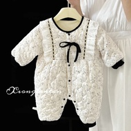 Baby Warm Thickened Cotton Clothes Newborn One Year Old Princess Dress Trendy 9.27