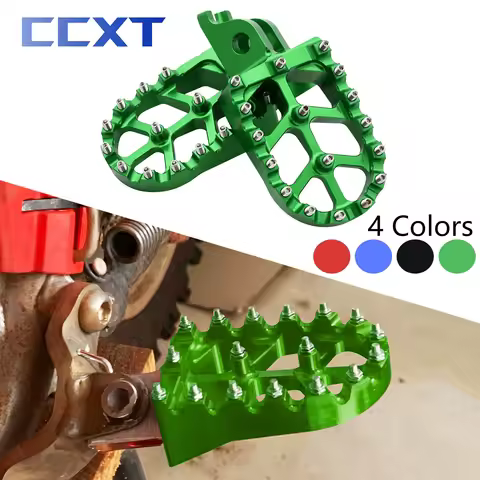 Motocross CNC Aluminum Rests Pedals Footpegs Foot Pegs For Kawasaki KX KLX KXF 250 450 250F 450F 250