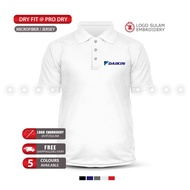 Microfiber Polo T Shirt Sulam Daikin AC Aircon Aircond Inverter Home Kitchen Baju Sales Uniform Fash