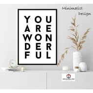 Minimalist Aesthetic Modern Positive Vibes Quotes Hanging Wall Frame With Black Frame Positive 154