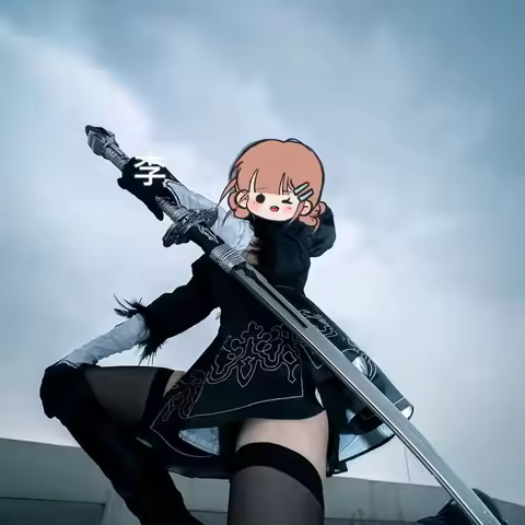 Game NieR:Automata YoRHa No. 2 Type B 2B 9S Cosplay Prop Sword Halloween Carnival Fancy Party Cospla