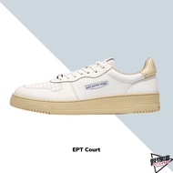 EAST PACIFIC TRADE Korea EPT COURT White Retro Cream Sole Leather Casual Shoes [Peter Pan]