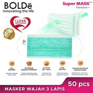 BOLDe Masker Premium Plus 3 Ply 50 Pcs