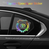 Car Body Color Laser Decoration Car Logo Stickers Are Noble and Dazzling for Toyota Raize Rush Vios Veloz Cross Corolla Yaris Sienta Prius Camry Fortuner Wigo Innova Accessories