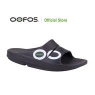 OOFOS OOahh Sport Black White OO - รองเท้าแตะเพื่อสุขภาพ นุ่มสบายเท้าด้วยวัสดุอูโฟม บอกลาปัญหาสุขภาพเท้า