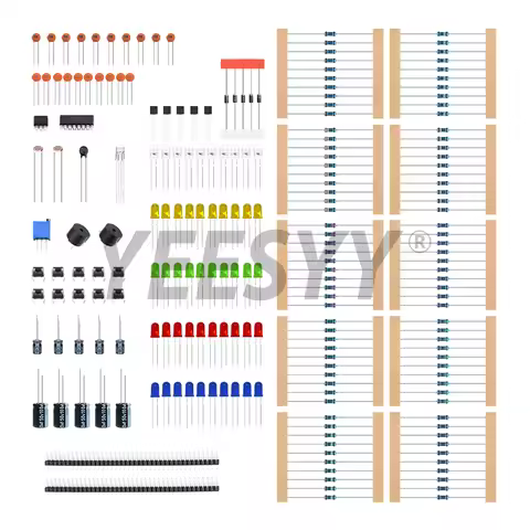 221PCS New Electronics Components Basic Starter Kit for Arduino UNO MEGA2560 Raspberry Pi with LED B
