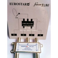 EUROSTAR Brand Parabola LNB 4 Way Splitter