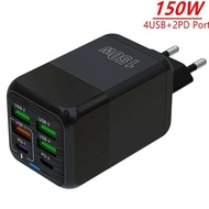 Ports 6 150W USB C Charger Fast Charging Type C PD Qc3.0 USB C Phone Charger Adapter For Iphone