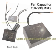 (250V) 6 to 25 uf FAN CAPACITOR (SQUARE) / Electric FanTerminal Ceiling Fan Motor Running Rectangle 