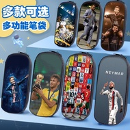 Boy May Print Capacity Football Star Pencil Case West 8ccremai#周边马尔中小学生c帆布内罗笔盒大 QV3J