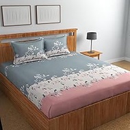 Florida Bedsheet for Queen Size Bed with Pillow Covers and Made of Cotton with Floral Print