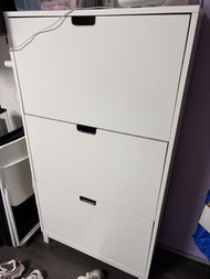 IKEA 白色三層鞋櫃 79cm*29cm*150cm
