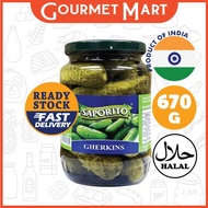 SAPORITO PICKLED GHERKIN 670G (VEGAN)