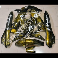 MODENAS DINAMIK 120_AIRBRUSH YELLOW BLACK COVERSET_WHITE HAYABUSA STICKER_HLD