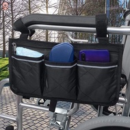 【YK】Wheelchair armrest bag, Wheelchair accessories storage bag, Waterproof and durable, With two reflective strips, scooters JP1TH